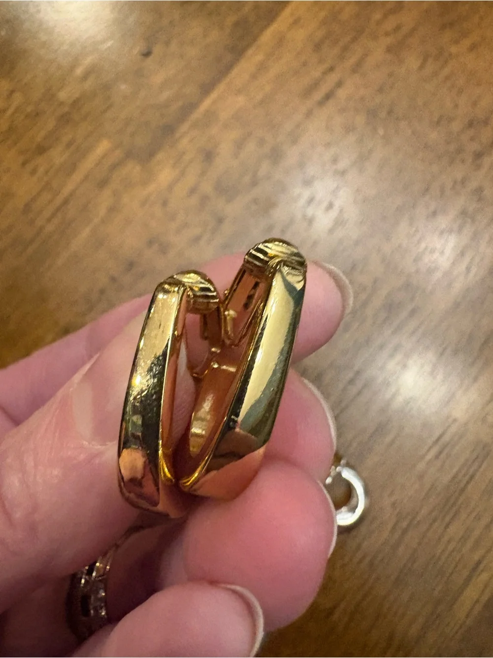 Gold and Silver Hoop clip Earrings
